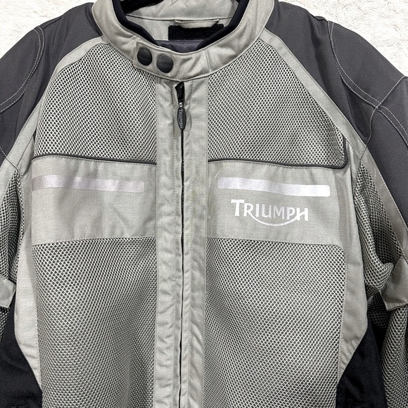 Triumph motorcycle riding touring mesh jacket removable inner lining Size 54-64 - Picture 4 of 14